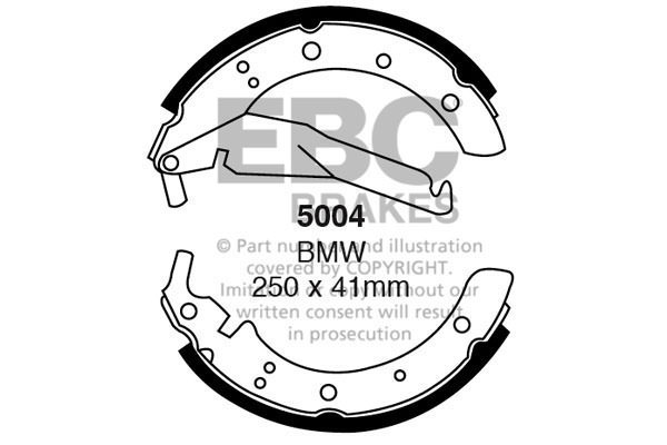 5004 - Zestaw szczęk hamulcowych EBC Brakes