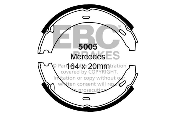 5005 - Zestaw szczęk hamulcowych EBC Brakes