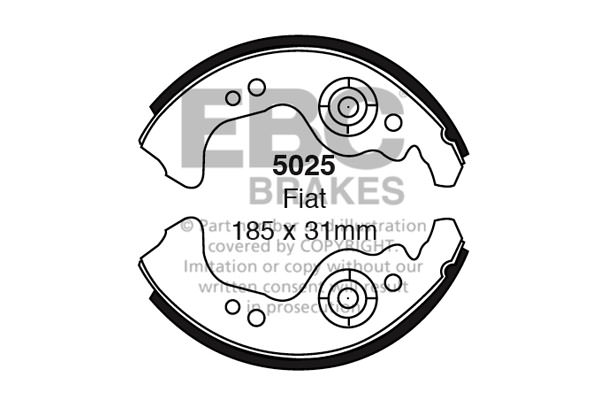 5025 - Zestaw szczęk hamulcowych EBC Brakes
