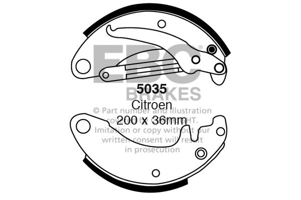 5035 - Zestaw szczęk hamulcowych EBC Brakes