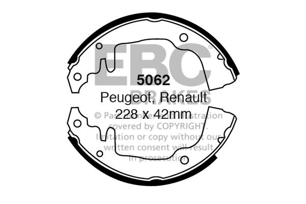 5062 - Zestaw szczęk hamulcowych EBC Brakes
