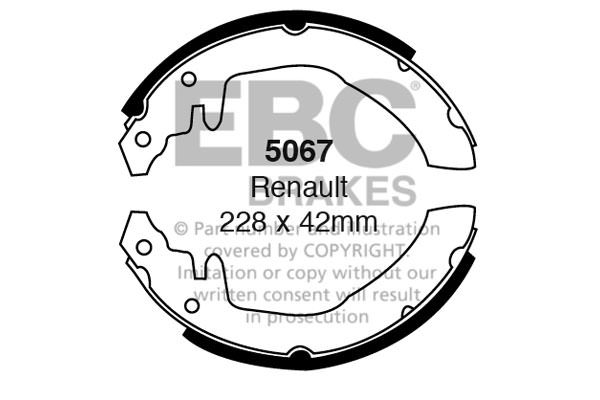 5067 - Zestaw szczęk hamulcowych EBC Brakes