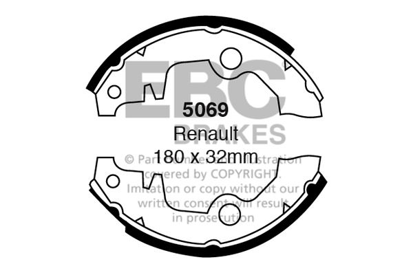 5069 - Zestaw szczęk hamulcowych EBC Brakes