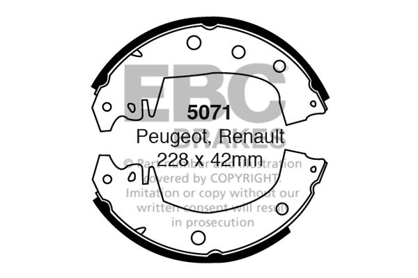 5071 - Zestaw szczęk hamulcowych EBC Brakes