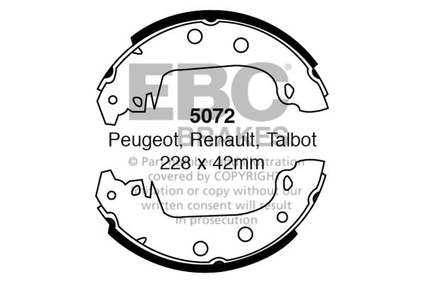 5072 - Zestaw szczęk hamulcowych EBC Brakes