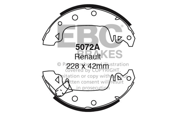 5072A - Zestaw szczęk hamulcowych EBC Brakes