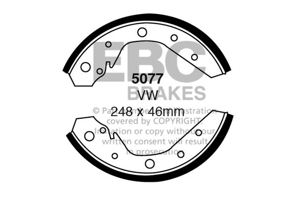 5077 - Zestaw szczęk hamulcowych EBC Brakes