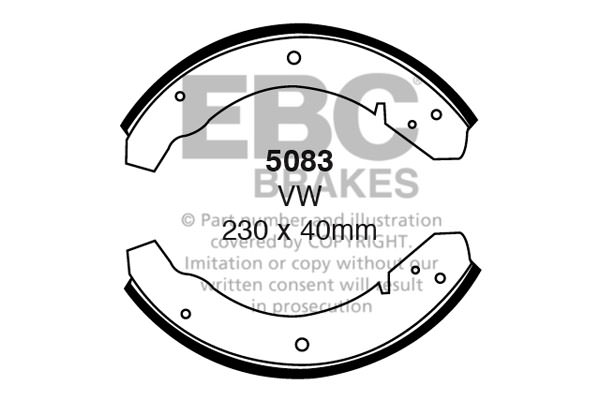 5083 - Zestaw szczęk hamulcowych EBC Brakes