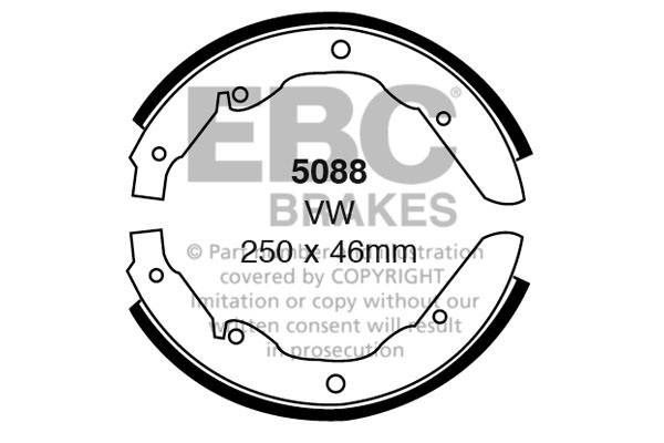 5088 - Zestaw szczęk hamulcowych EBC Brakes