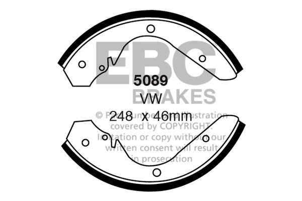 5089 - Zestaw szczęk hamulcowych EBC Brakes