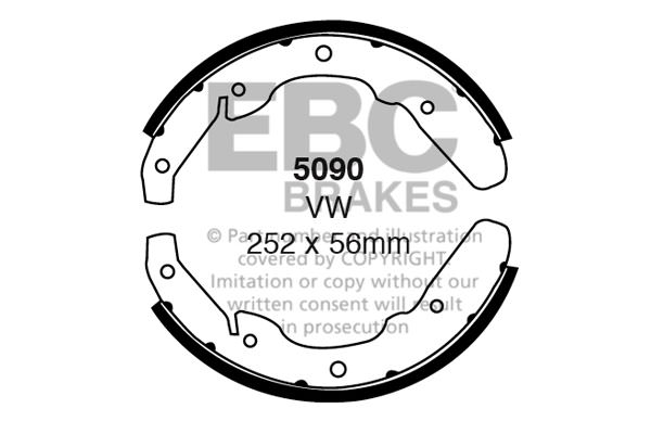 5090 - Zestaw szczęk hamulcowych EBC Brakes