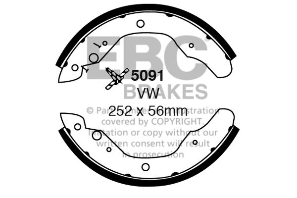 5091 - Zestaw szczęk hamulcowych EBC Brakes