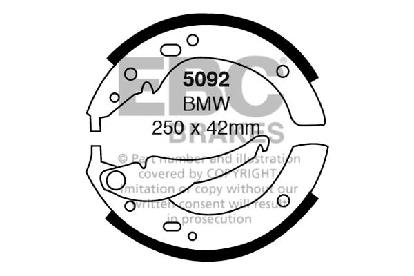 5092 - Zestaw szczęk hamulcowych EBC Brakes