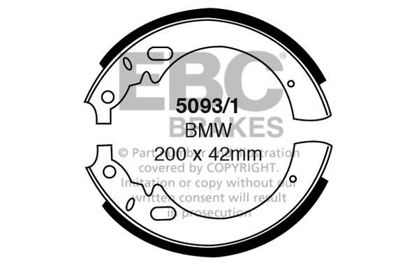 5093/1 - Zestaw szczęk hamulcowych EBC Brakes