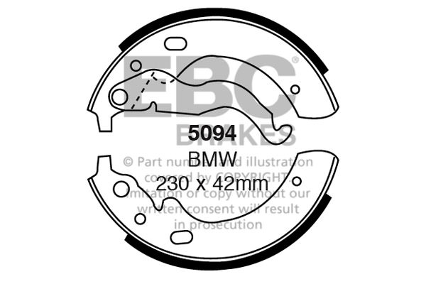 5094 - Zestaw szczęk hamulcowych EBC Brakes