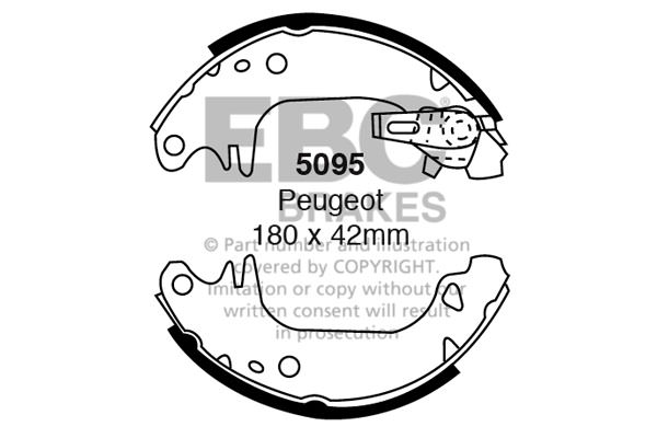 5095 - Zestaw szczęk hamulcowych EBC Brakes