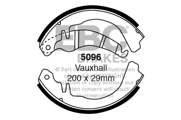 5096 - Zestaw szczęk hamulcowych EBC Brakes