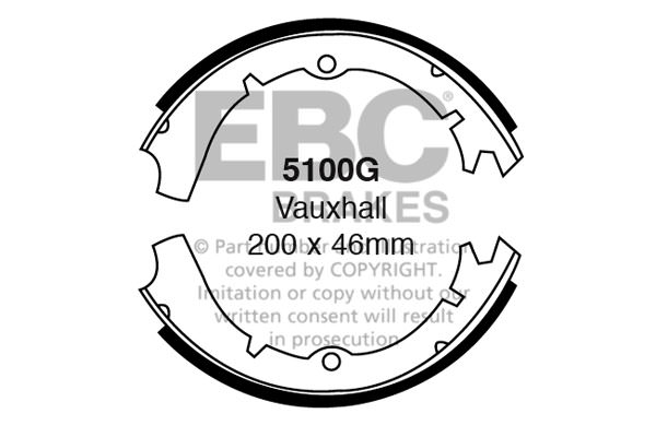 5100G - Zestaw szczęk hamulcowych EBC Brakes