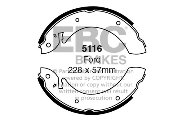 5116 - Zestaw szczęk hamulcowych EBC Brakes