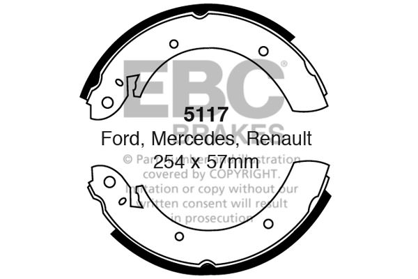 5117 - Zestaw szczęk hamulcowych EBC Brakes