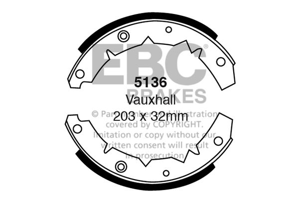 5136 - Zestaw szczęk hamulcowych EBC Brakes