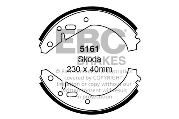 5161 - Zestaw szczęk hamulcowych EBC Brakes