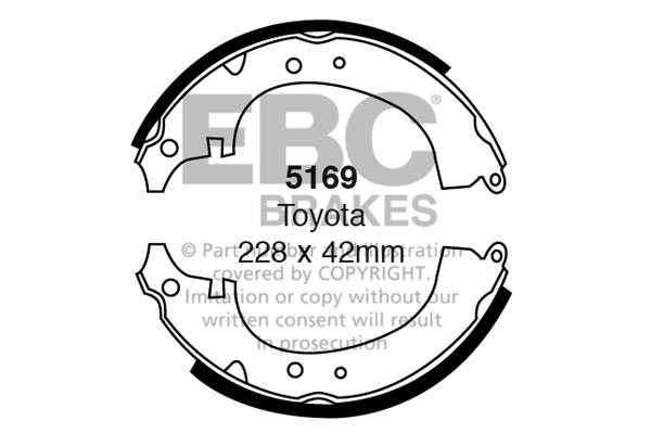 5169 - Zestaw szczęk hamulcowych EBC Brakes