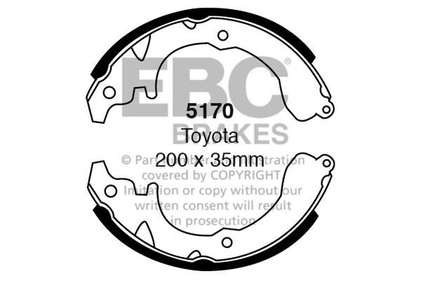 5170 - Zestaw szczęk hamulcowych EBC Brakes