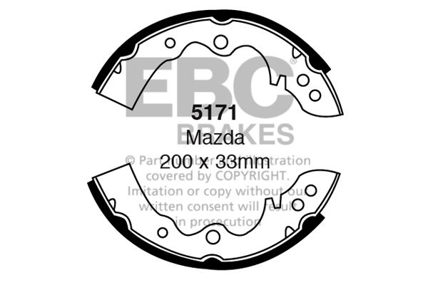 5171 - Zestaw szczęk hamulcowych EBC Brakes