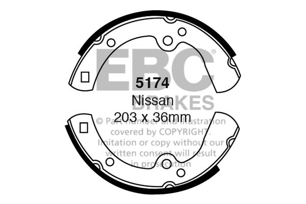 5174 - Zestaw szczęk hamulcowych EBC Brakes