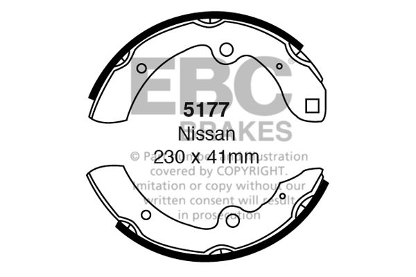 5177 - Zestaw szczęk hamulcowych EBC Brakes