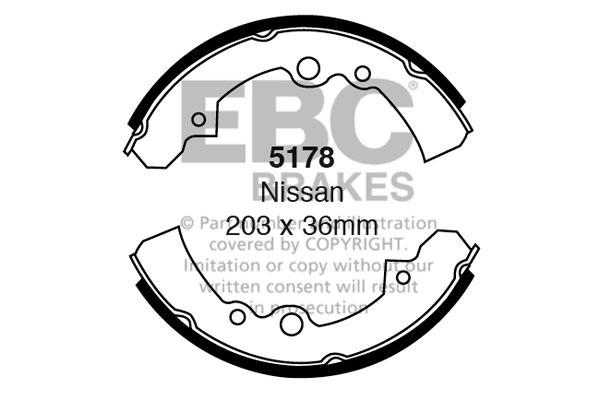 5178 - Zestaw szczęk hamulcowych EBC Brakes