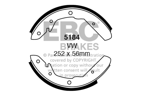 5184 - Zestaw szczęk hamulcowych EBC Brakes