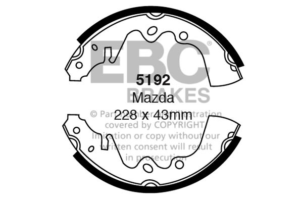 5192 - Zestaw szczęk hamulcowych EBC Brakes