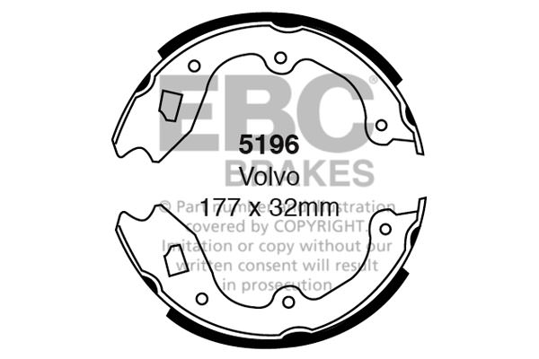 5196 - Zestaw szczęk hamulcowych EBC Brakes