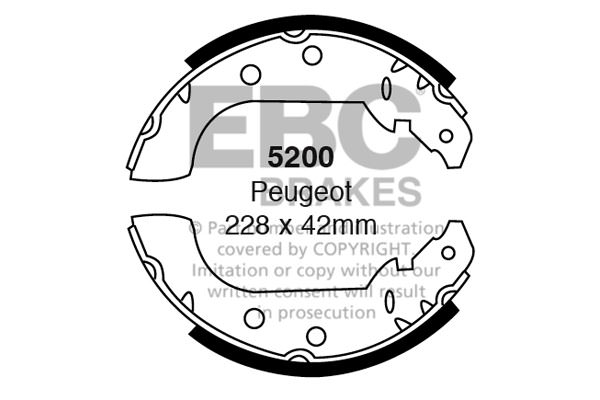 5200 - Zestaw szczęk hamulcowych EBC Brakes