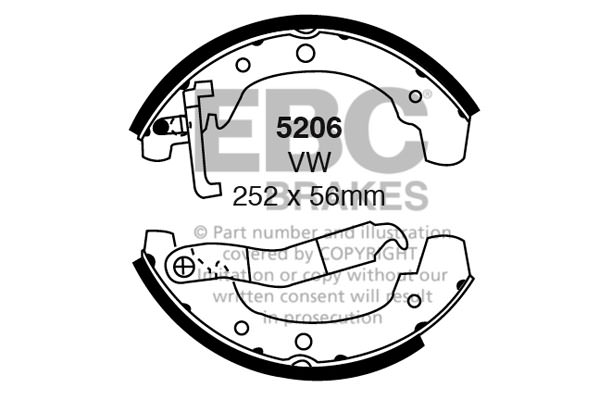 5206 - Zestaw szczęk hamulcowych EBC Brakes
