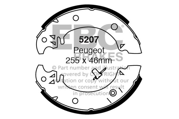 5207 - Zestaw szczęk hamulcowych EBC Brakes