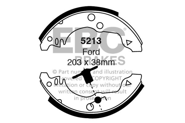 5213 - Zestaw szczęk hamulcowych EBC Brakes