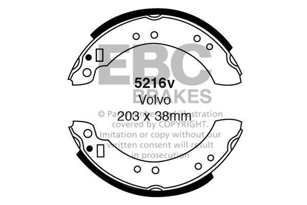 5216V - Zestaw szczęk hamulcowych EBC Brakes