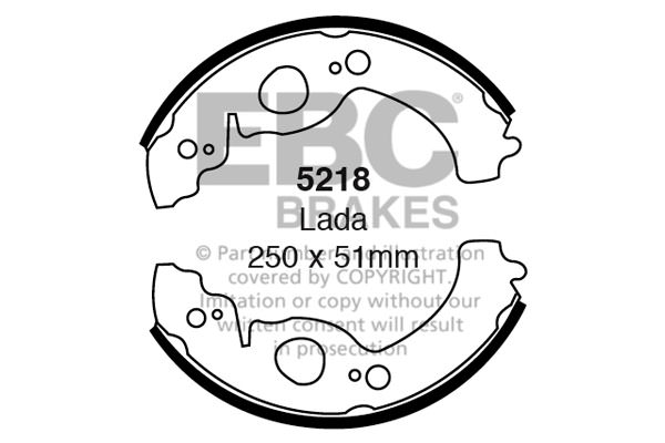 5218 - Zestaw szczęk hamulcowych EBC Brakes