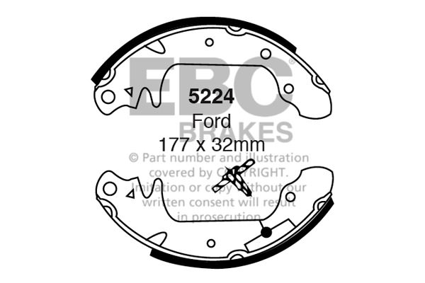 5224 - Zestaw szczęk hamulcowych EBC Brakes