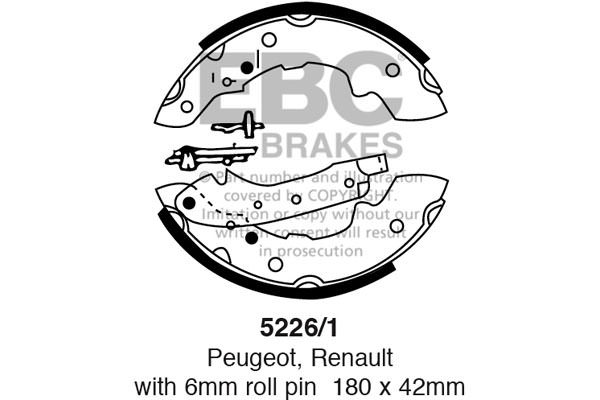 5226/1 - Zestaw szczęk hamulcowych EBC Brakes