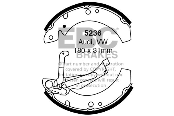 5236 - Zestaw szczęk hamulcowych EBC Brakes