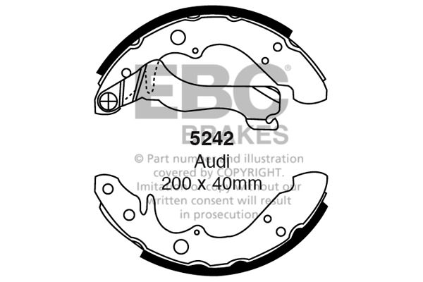 5242 - Zestaw szczęk hamulcowych EBC Brakes