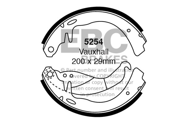 5254 - Zestaw szczęk hamulcowych EBC Brakes