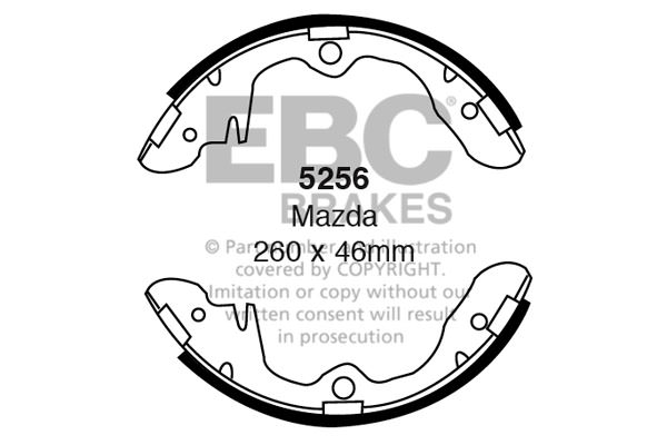 5256 - Zestaw szczęk hamulcowych EBC Brakes