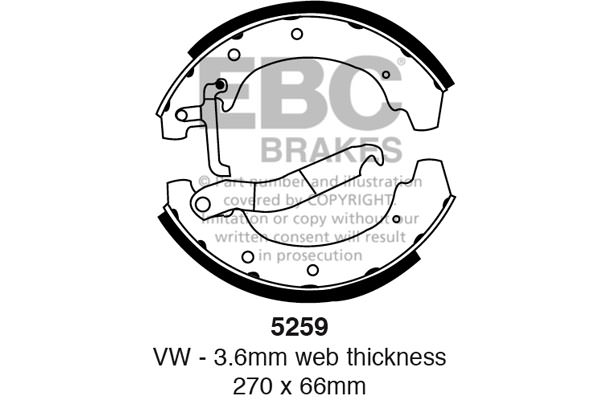 5259 - Zestaw szczęk hamulcowych EBC Brakes