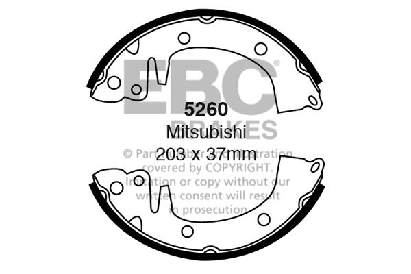 5260 - Zestaw szczęk hamulcowych EBC Brakes