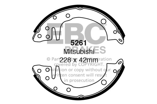 5261 - Zestaw szczęk hamulcowych EBC Brakes